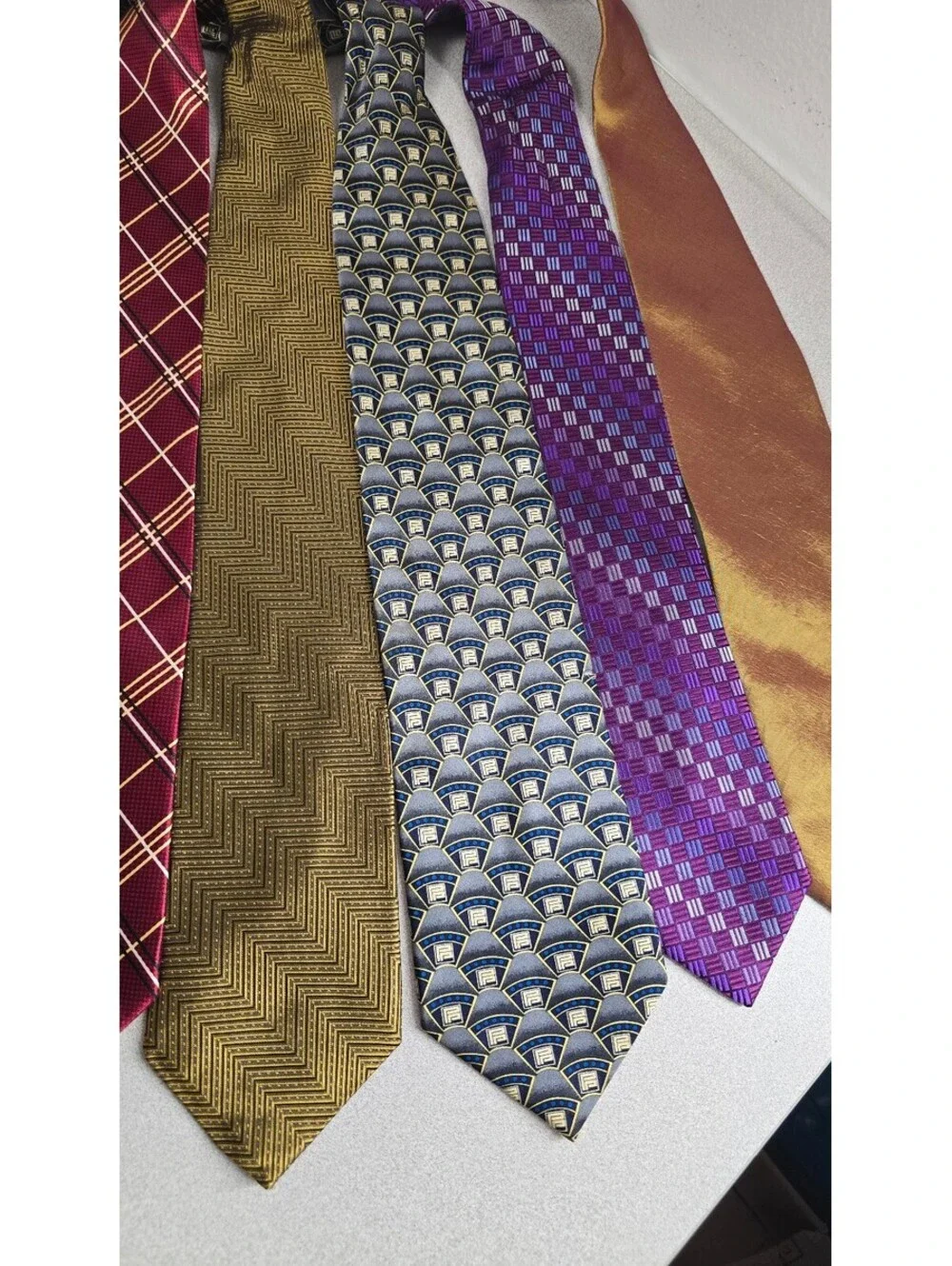 Lot of 7 Men's Silk Ties Vintage Italian Mixed Brands